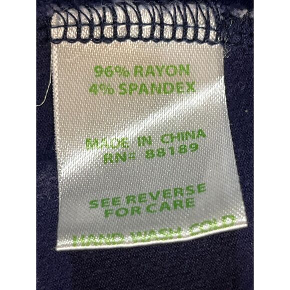 Lilly Pulitzer Navy White Polka Dot Wrap Dress Belted Medium Knee Length Modest - Picture 7 of 9